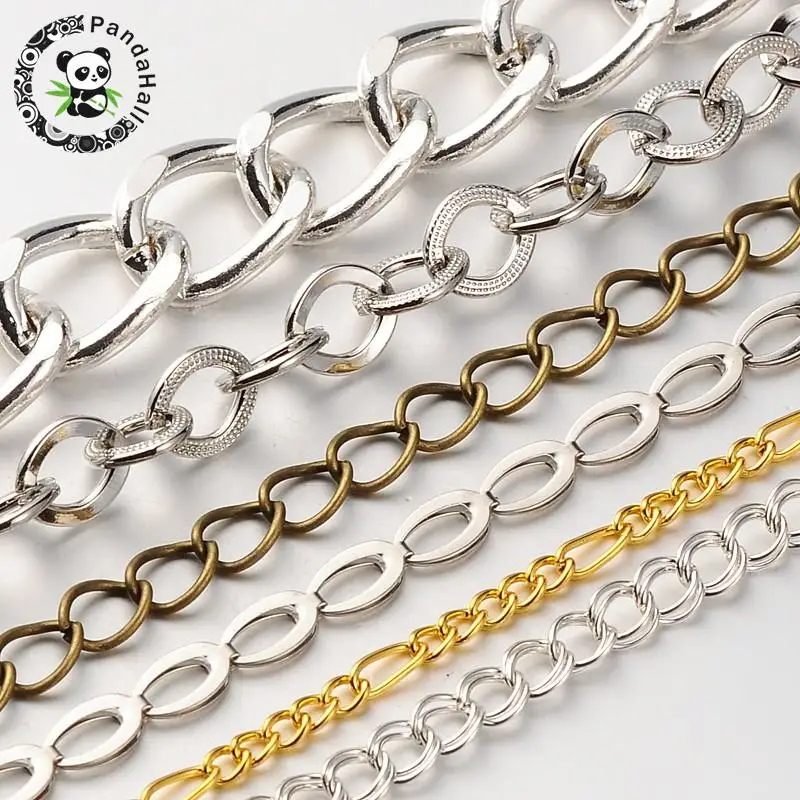 Mixed Style Chains Color Links: 5.5~19x4~13x1~3mm about 1m/strand | Украшения и аксессуары