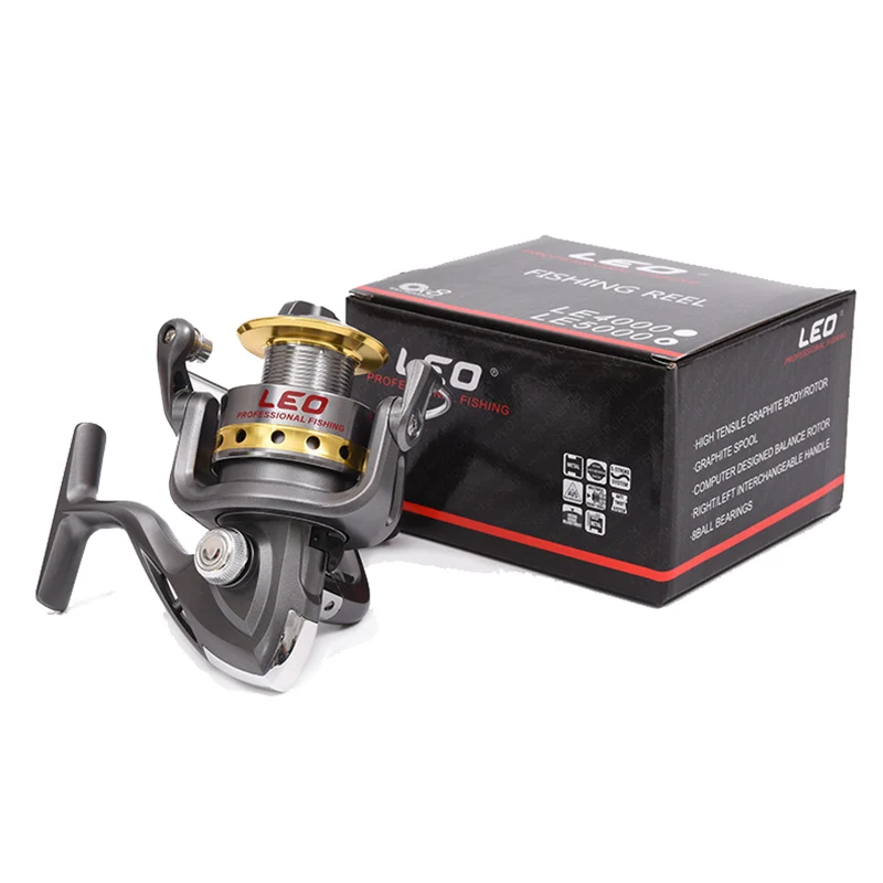 Metal 8BB Spool Spinning 1000-7000 Series 5.5:1 Fishing Reel Wheel Gear Ratio Knob Handle Right Left Hand Changeable jooyoo