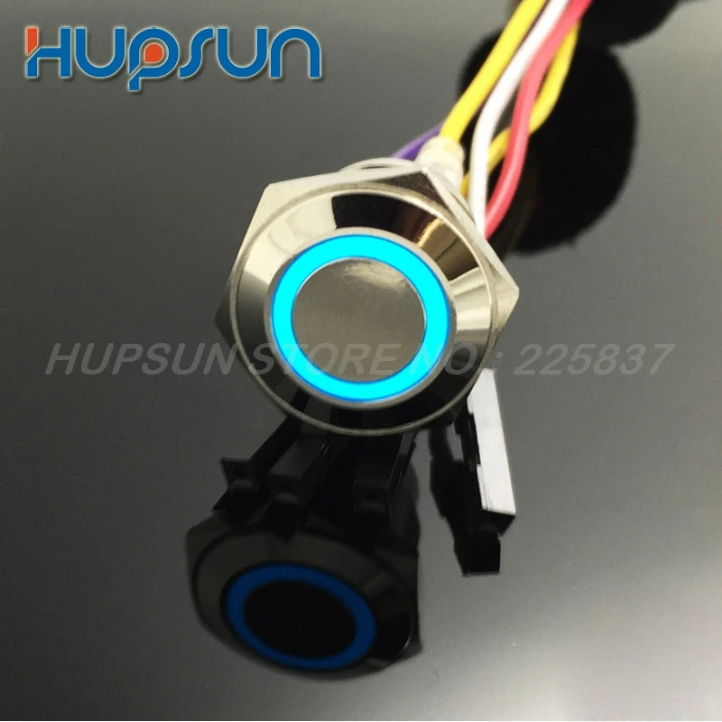 

3pc waterproof LED 2a 16mm metal momentary computer PC push button switch w/ 50cm wire power button motherboard switch metal 5v