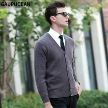 Чистая шерсть Для мужчин свитер легко Средства ухода за мотоциклом Однобортный зима Вязание толстые Пуговицы Повседневное с длинным рукавом шерстяное человек кардиган