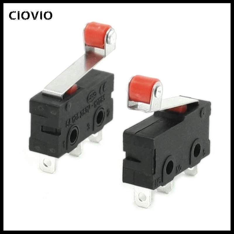 10 Pcs Mini Micro Limit Switch Roller Lever Arm SPDT Snap Action LOT