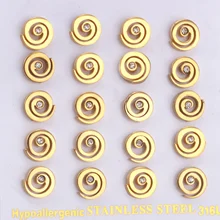 Luxxisskids 10 пар/лот Детские золотые серьги-гвоздики из нержавеющей стали для мужчин/wo мужчин для маленьких девочек и мальчиков oorbellen