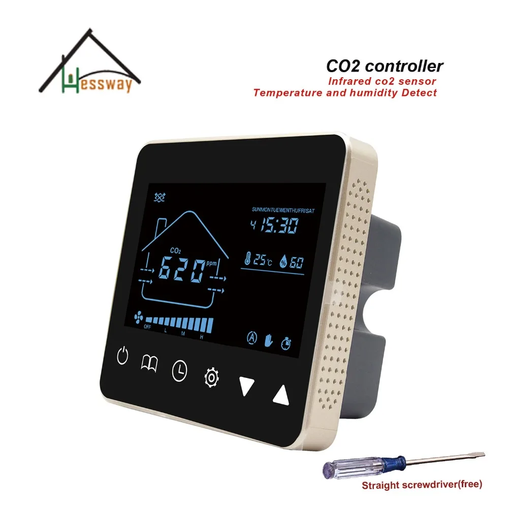HESSWAY Nather NDIR air quality monitor co2 gas detector control 3