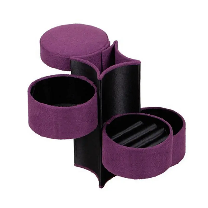 3 Layer 3 Colors Chic Velvet Travel Jewellery Roll Case Necklace Ear Rings Box Case Small Jewelry Organizer 3 Layer 3 Colors Chic Velvet Travel Jewellery Roll Case Necklace Ear Rings Box Case Small Jewelry Organizer