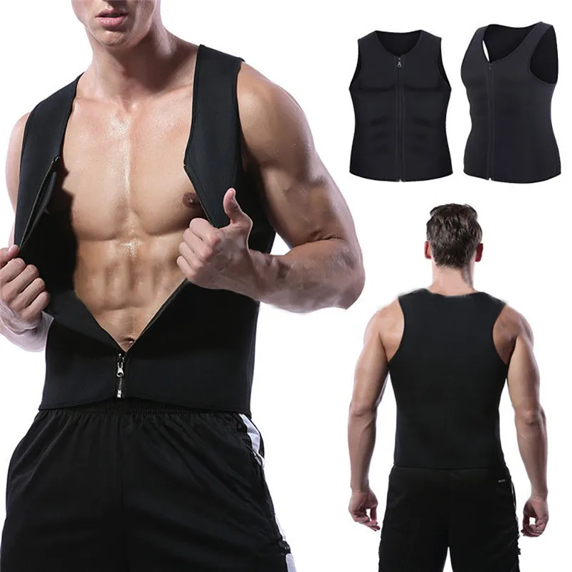 Mens Sports Vests Weight Loss Waist Trainer Vest Sauna Sweat Body Shaper Tank Slimmer Trimmer Cycling Vests New #3n15 (3)