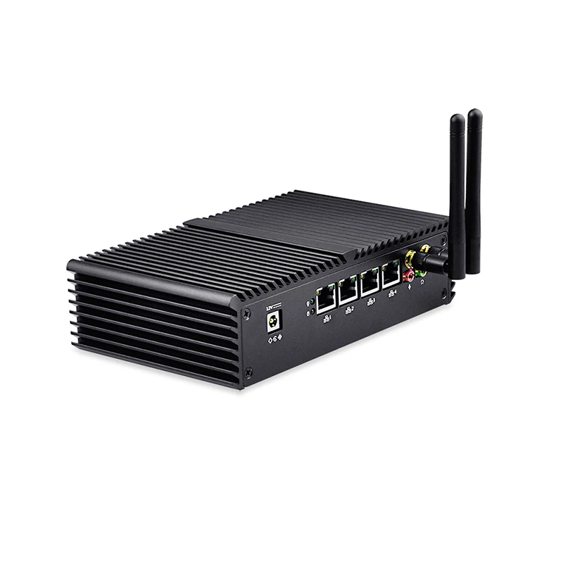 Qotom Mini PC Q300G4 Pentium i3 i5 i7 with 4 Gigabit NIC Support AES-NI Pfsense as Router Firewall Fanless Small Computer PC Box