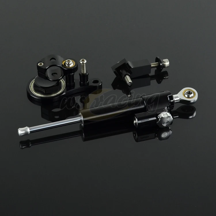 

Motorcycle Steering Damper Set Stabilizer With Bracket Mounting Assemblly For KAWASAKI ZX6R ZX-6R 2005-2006 2005 2006