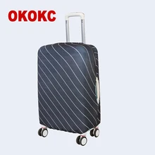 Чехол OKOKC в черную полоску, защитный чехол для 18~ 30 дюймов, эластичный Чехол для багажа, растягивающийся чехол для тележки