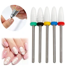 Elecool 1 шт. конический Совет Керамика точильного камня шляпкой гвоздя Бурильные долото для Керамика ногтей Бурильные долото S резак ногтей мертвой кожи удалить инструмент