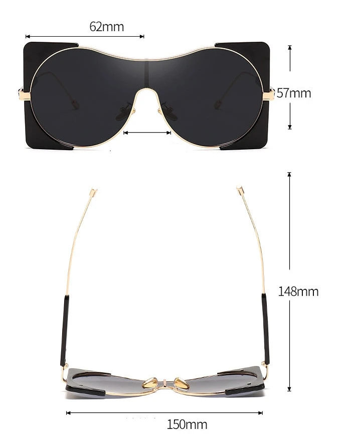 Большие Квадратные Солнцезащитные очки женские модные винтажные очки UV400 47040