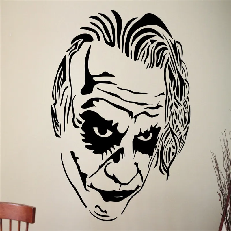 Joker Face Walls Stickers Joker Face Wall Decals Home Decoration Removable 
