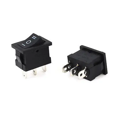 

2 Pcs AC 250V/6A 125V/10A Single Pole Double Throw on-off-on Boat Rocker Switch high quality