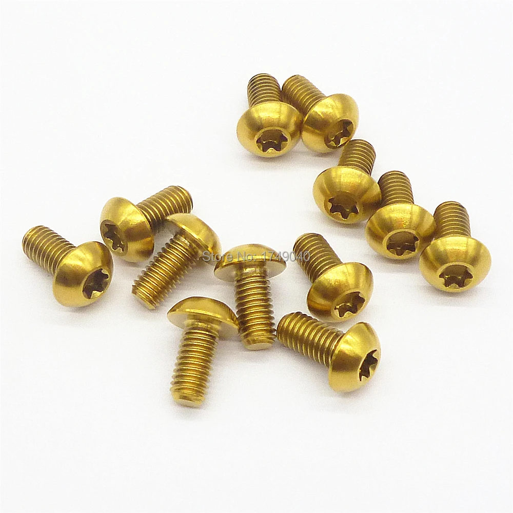 Болты дискового тормоза M5x10mm из титанового сплава 12 шт. винты для бутылок с водой