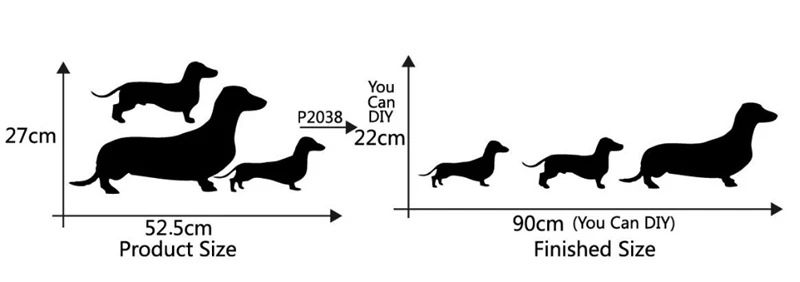 Такса семья виниловая наклейка на стену, вейнер наклейка собаки на стену наклейки p2038