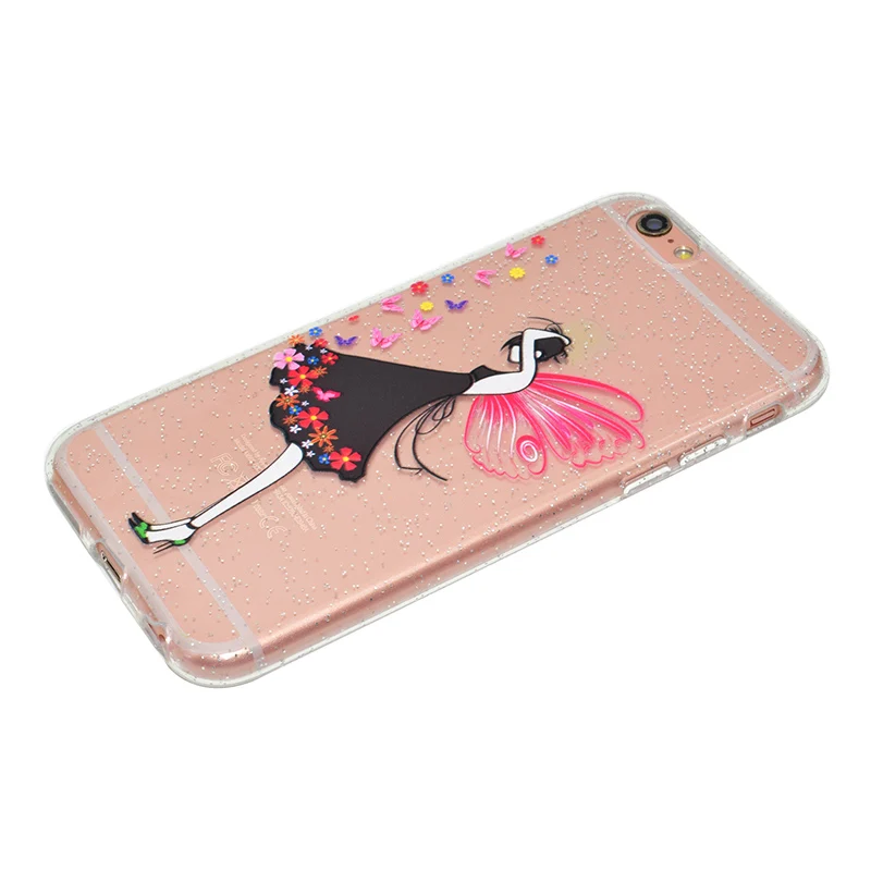 cute cartoon glitter silicone case iphone 5 6 s 7 plus (29)