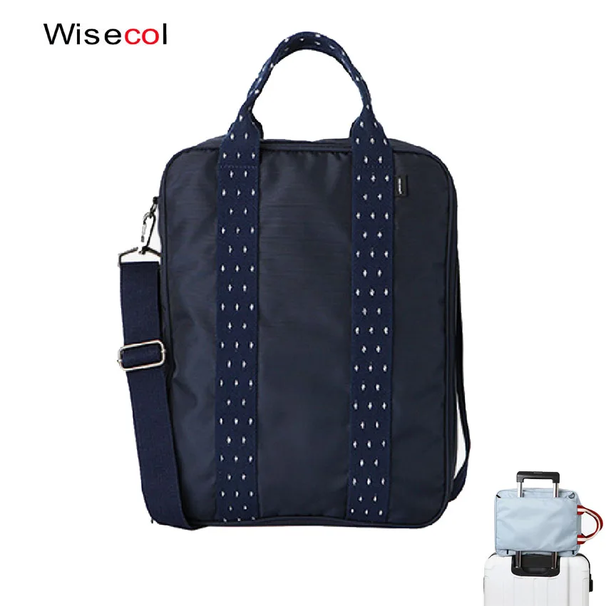 

Travel bag men's Messenger bag Oxford cloth black travel men's bag multi-pocket waterproof shoulder bag wisecol