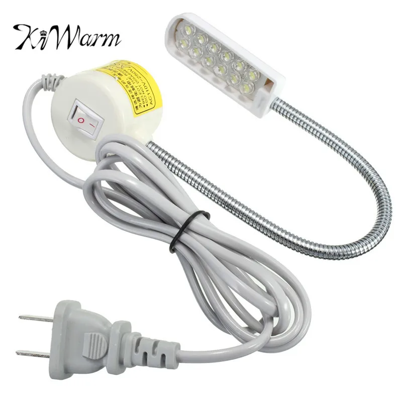 

KiWarm 12 LED 220V Sewing Machine Magnetic Flexible Mounting Base Light Lamp Energy Saving Sewing accessories tools