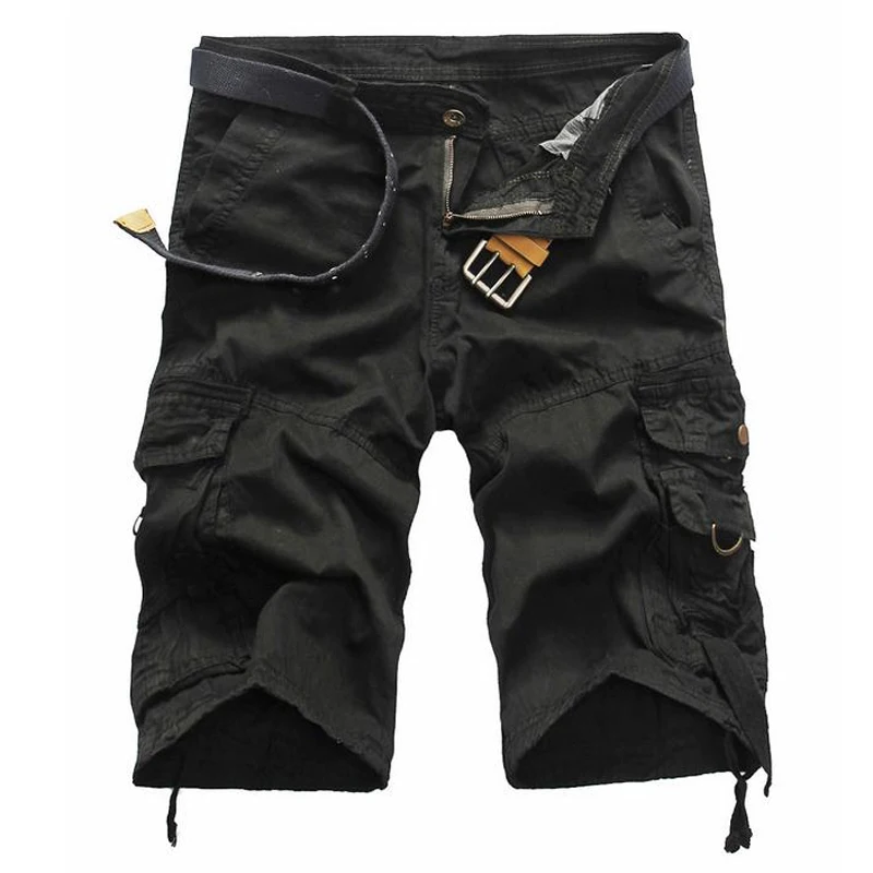 HOT Summer Style 2016 Outdoor Cotton Baggy Straight Multi-Pocket Camouflage Camo Army Military Cargo Shorts Men Plus Size 29-38