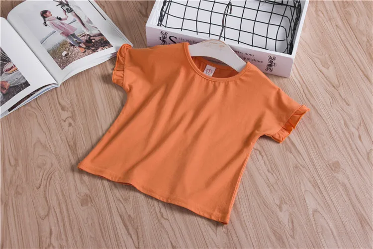 Princess dress Kids Baby Girls clothes set Summer short-sleeved T-shirt + floral halter dress Two piece children's suit (18)