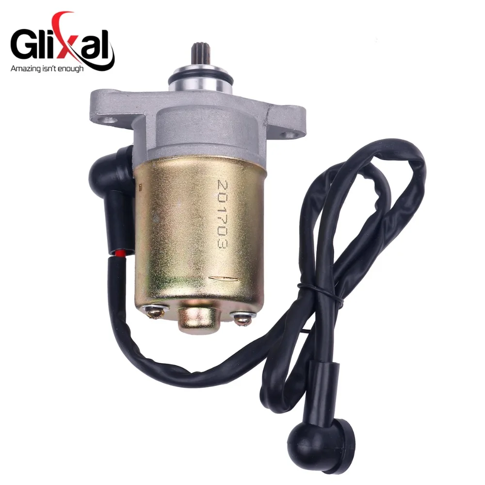Электростартер Glixal GY6 49cc 50cc 80cc 100cc с проводом для 4 тактных двигателей QMB139 13QMB