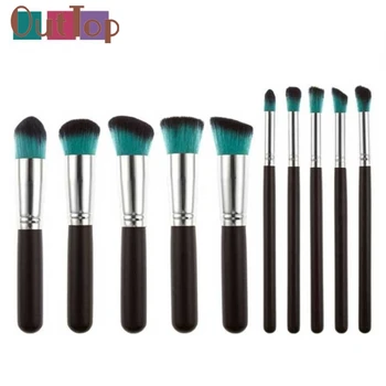 

Fashion Style 10pcs Makeup Brushes Set Bevel Flat Eyeshadow Foundation Powder Makeup Tool feb6dropship