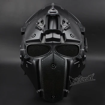 

Hot Tactical OBSIDIAN GREEN GOBL TERMINATOR Helmet & Mask goggle Tactical Safety with Defogging Built-in Fan