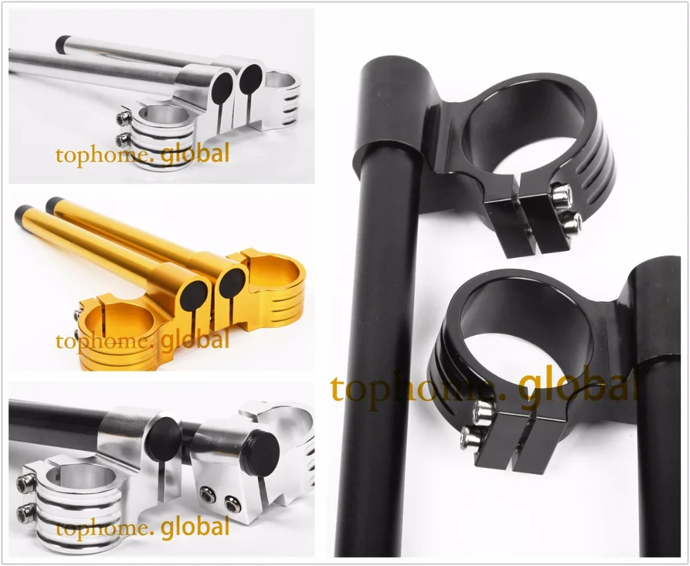  CNC 41mm Riser Clip-Ons handlebars Lift handle bar Fork Tube One Pair Black/Gold/Silver Motorcycle 