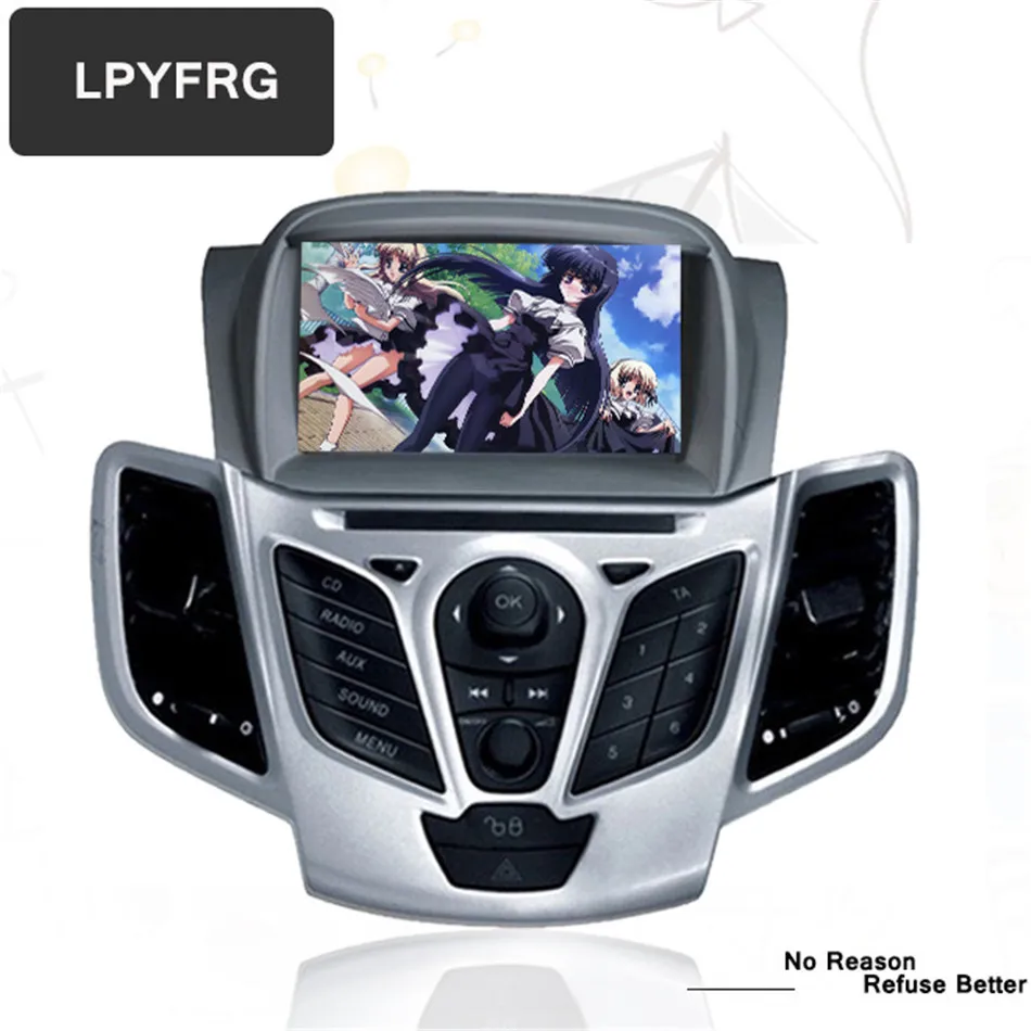 Best 2 Din Car DVD GPS Navi 3/4G WiFi Android 9.0 Octa Core CPU Stereo Radio Head Unit Navigation Player For Ford FIESTA 2013-2017 1