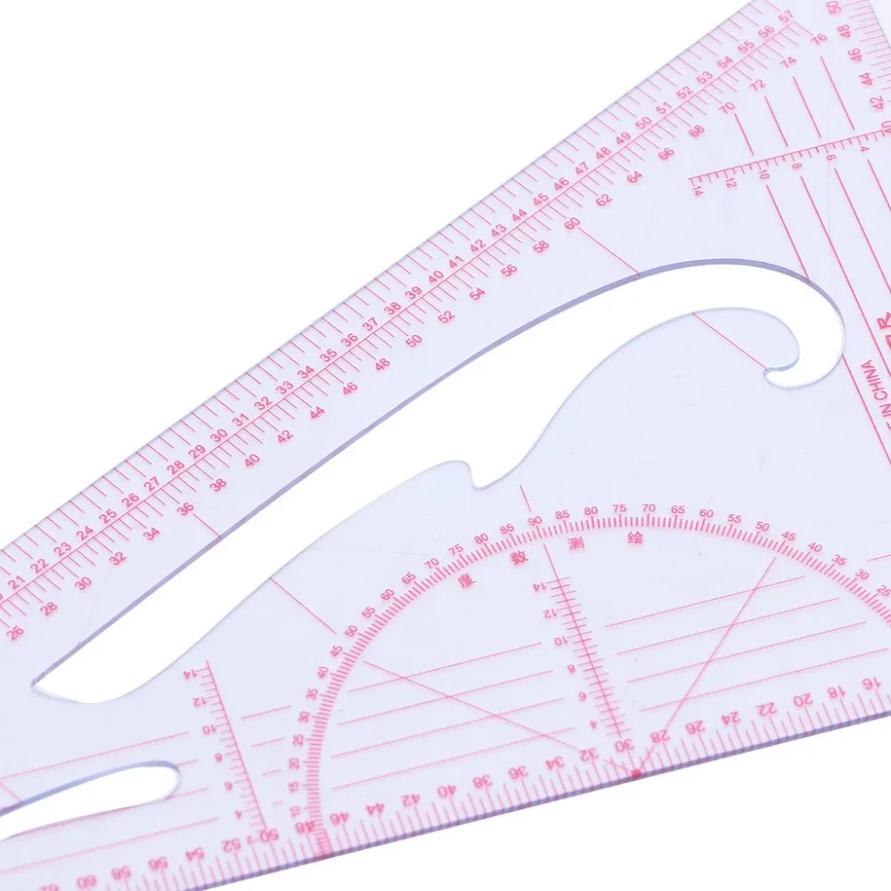 perfektchoice 5Pcs DIY Styling Ruler Sets Plastic Metric Ruler Set French Curve Rulers Cutting Ruler Sew Drawing Template Sewing Tools for Dressmaking Tailoring