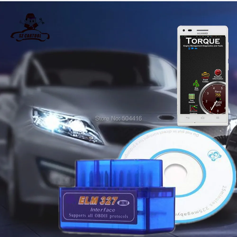 

HOT!! OBD mini ELM327 Bluetooth OBD2 V2.1 Auto Scanner OBDII 2 Car ELM 327 Tester Diagnostic Tool for Android Windows Symbian