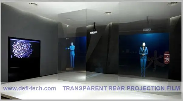 

DfLabs ,,3d Holographic transparent rear projection film display vivid and clear picture for shopping WINDOW