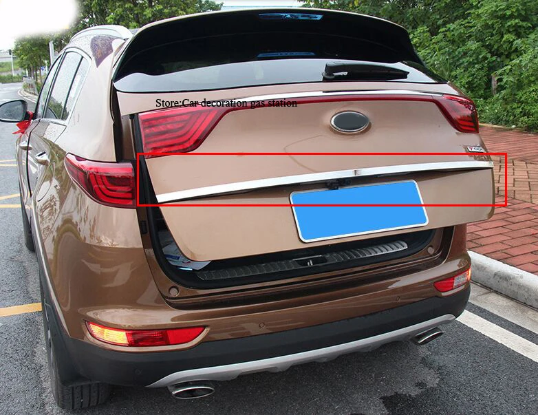 

CHROME REAR TRUNK LID COVER TAILGATE TRIM HATCH BACK DOOR HANDLE MOLDING BOOT GARNISH STRIP FIT FOR KIA SPORTAGE KX5 2016-2017