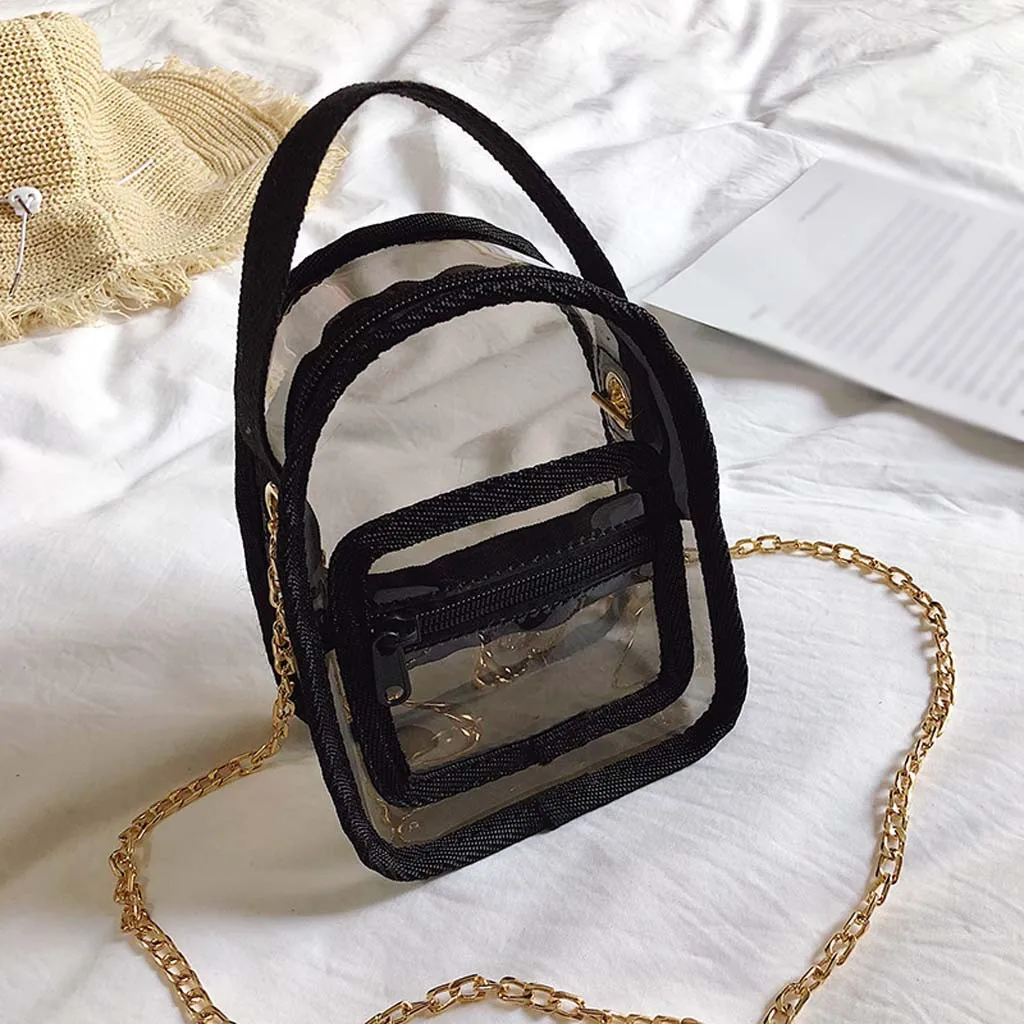 

Clear Transparent PVC for Women's Shoulder Bag Children's Transparent Handbag Compact Messenger Casual Shopping small square bag