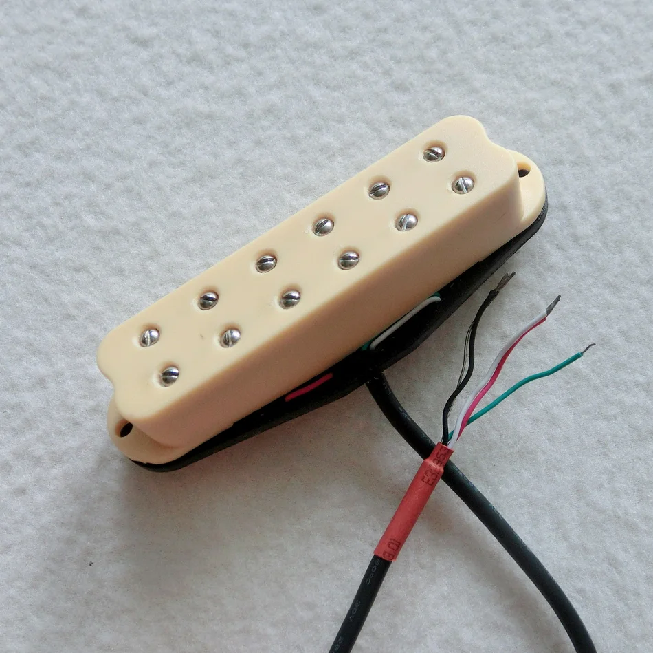 

Free Shipping 12 pole screws Low noise dual coil single guitar pickup Hot Ivory st humbucker pickup