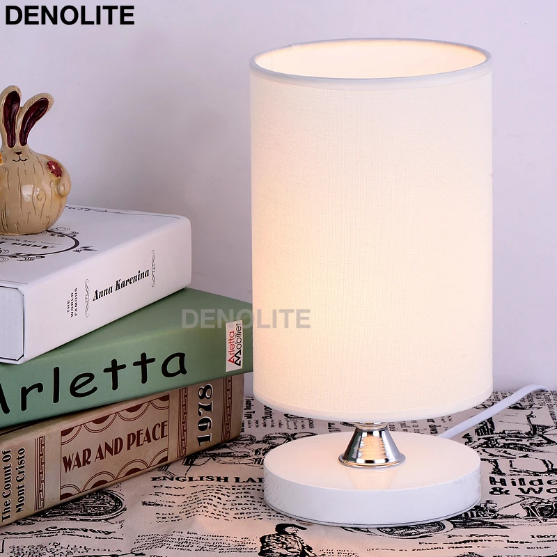 Простой тканевый Настольный светильник DENOLITE приглушаемые льняные настольные