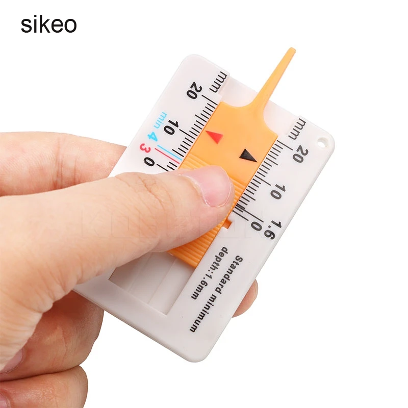 

Sikeo New Newest Tyre Tread Depth Gauge Useful Car Motorcycle Trailer Van Wheel Tire gauge Car Measure Tool Tool High Quality