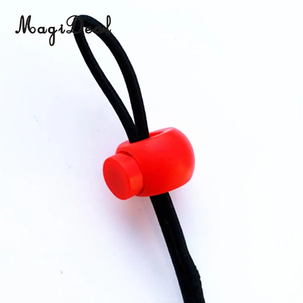 MagiDeal 10 Pieces Plastic Shock Cord Rope Toggle End Lock Stoppers Ball Buckles for Climbing Caving Replacement Accessories