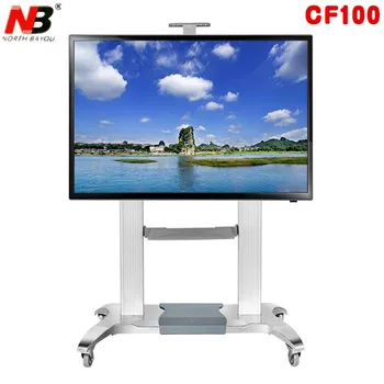 

TV Cart NB CF100 Aluminum Alloy Luxury Heavy Duty TV Cart For 60"~ 100" Big Flat Panel TV Cart