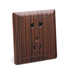 Ретро деревянный цвет 5 отверстий настенная розетка 10 A 110 V-250 V