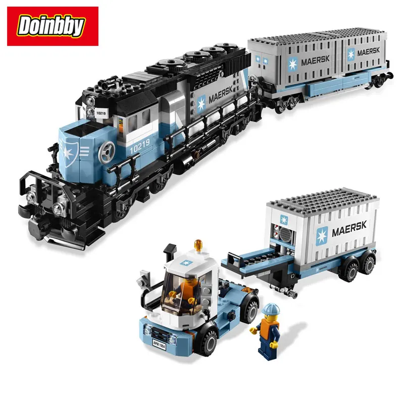 

21006 Genuine Technic Ultimate Series The Maersk Train Model 1234Pcs Building Block Bricks Compatible Bela 10219