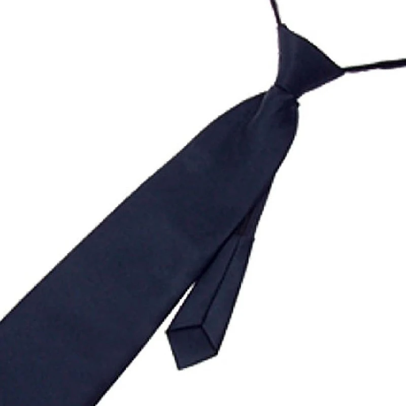 Hot Men Dark Blue Polyster Zip Up Zipper Tie Necktiein Men's Ties & Handkerchiefs from Apparel