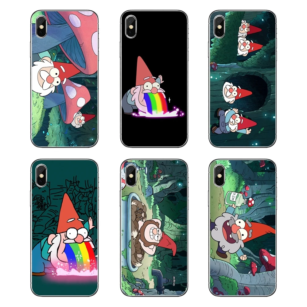 For Xiaomi Redmi 4X S2 3S Note 3 4 5 6 6A Por Pocophone F1 Mi TPU Transparent Cases Cover Gnome Gravity Falls Puking Sculpture |