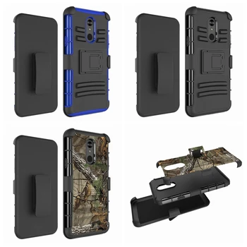 

For LG Stylo 5 4 Stylo5 Stylo4 Kickstand Shockproof Case With Belt Clip For Samsung A50 A10e Hybrid Hard PC+TPU Holder 50PCS