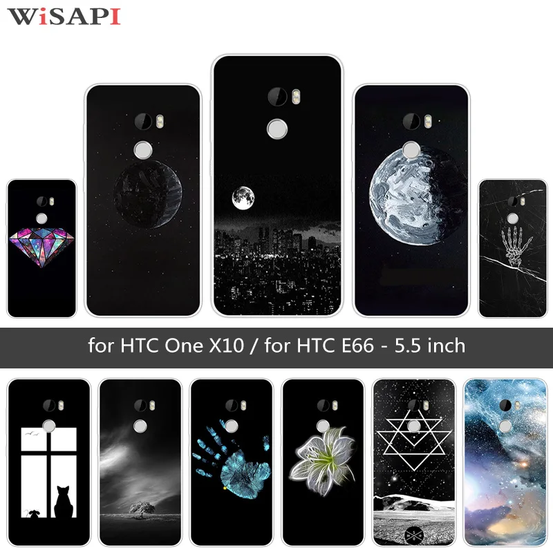 for HTC One X10 Cover 5.5&quotSilicone Cases E66 Moon Fundas Soft TPU Mobile Phone Case For X 10 bag |