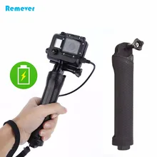 Новые ручной монопод для селфи с 3300 мА/ч, Мощность банк Портативный компактный монопод для камеры с зарядным кабелем для экшн-Камеры Gopro Hero 4/3/3+/2 SJCAM Xiaoyi