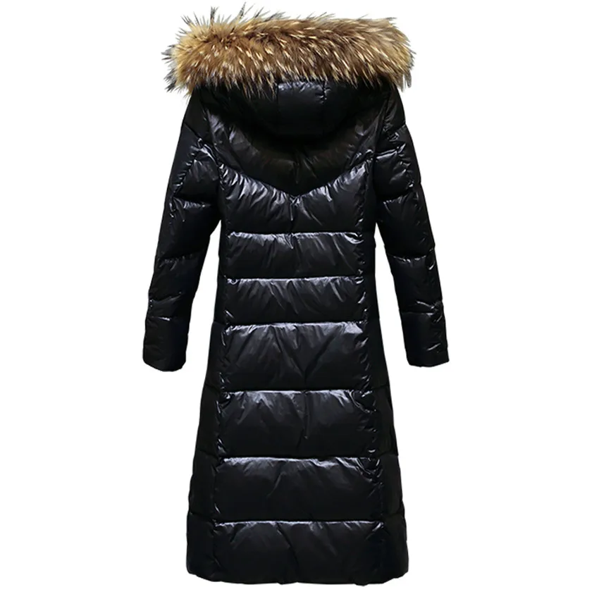 

Winter Women Thicked Down Coat Big Size Lady Gray Duck Down Jacket Large Size Fur Hooded Coats Windproof Jackets Outerwear WZ626