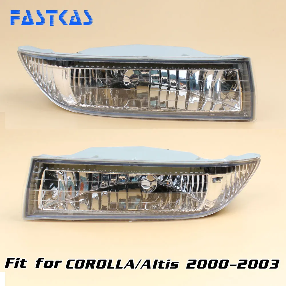 1 Pair Car Fog Lamp Assembly for Toyota Corolla 2000 2001 2002 2003 Fog Light bumper light with Switch Harness