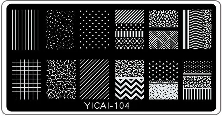 1 pc Nail Stamping Plates Nail Art Stamper DIY Pattern Plate DIY Nail Stamping Template - Цвет: YICAI104