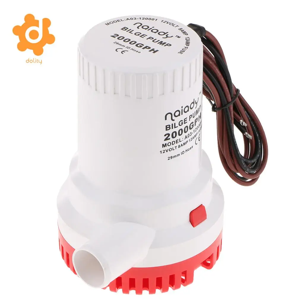 

12V 2000GPH Submersible Bilge Pump for Marine Boat Electric RV