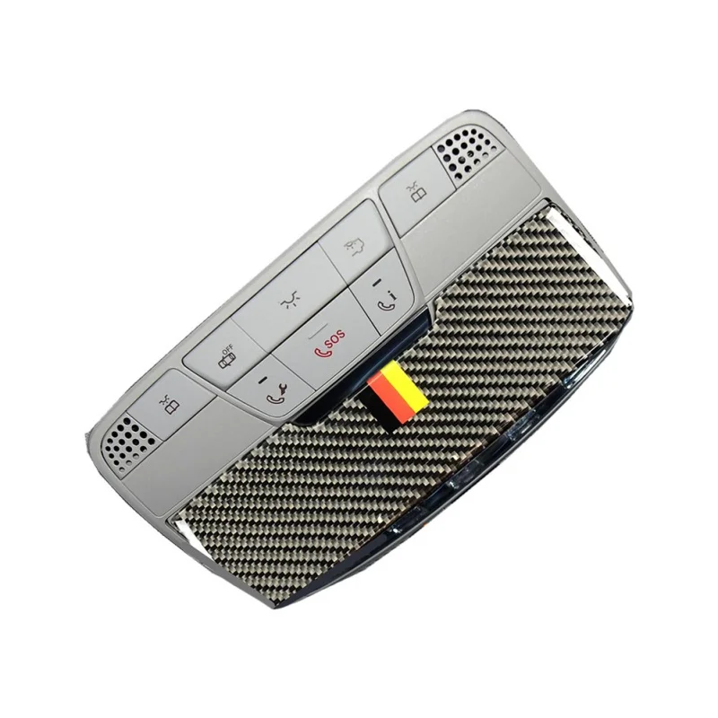 

Car Interior Carbon Fiber Reading Light Panel Cover Trim Car Sticker For Mercedes C Class C180 C200 W205 GLC